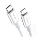 Ugreen us264 adatkábel (type-c - type-c, 60w, pd gyorstöltő 4.0, 150cm) fehér