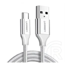 Ugreen us288 adatkábel (usb - type-c, 3a, gyorstöltő, cipőfűző, 300cm) fehér