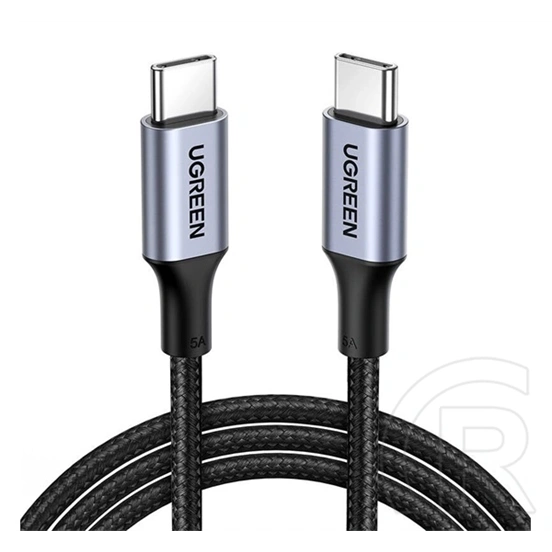 Ugreen us316 adatkábel (type-c - type-c, 100w, pd gyorstöltő 3.0, cipőfűző, 300cm) fekete
