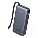 Ugreen vésztöltő usb+type-c aljzat (20000mah, 45w, gyorstöltő, led kijelző + fix type-c kábel) sötétszürke