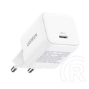 Ugreen x513 hálózati töltő type-c aljzat (30w, gan, pd gyorstöltő) fehér