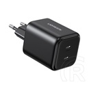 Ugreen x526 hálózati töltő 2 type-c aljzat (45w, gan, gyorstöltő) fekete