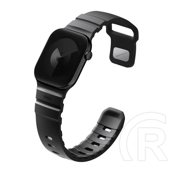 Uniq Apple Watch Series 12 42mm  alton pótszíj (egyedi méret, kicsi, szilikon) fekete