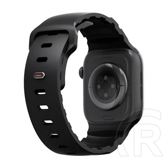 Uniq Apple Watch Series 12 42mm  alton pótszíj (egyedi méret, kicsi, szilikon) fekete