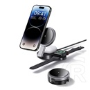 Usams Apple Watch asztali töltő 3in1 (15w, wireless, gyorstöltő, airpods, apple watch töltő) fekete