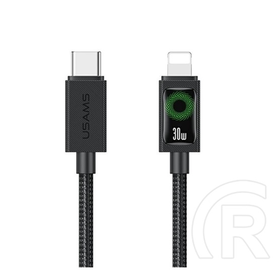 Usams Apple iPhone 5  u92 adatkábel (usb - lightning, 30w, pd gyorstöltő, 120cm) fekete