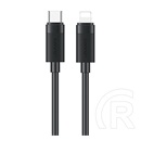 Usams Apple iPhone 5  u94 adatkábel (usb - lightning, 30w, pd gyorstöltő, 100cm) fekete