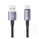 Usams adatkábel (usb - type-c, 100w, gyorstöltő, 120cm, cipőfűző) sötétszürke
