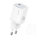 Usams cc248 hálózati töltő type-c aljzat (20w, gan, pd gyorstöltő) fehér