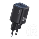 Usams cc248 hálózati töltő type-c aljzat (20w, gan, pd gyorstöltő) fekete