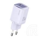 Usams cc248 hálózati töltő type-c aljzat (20w, gan, pd gyorstöltő) lila
