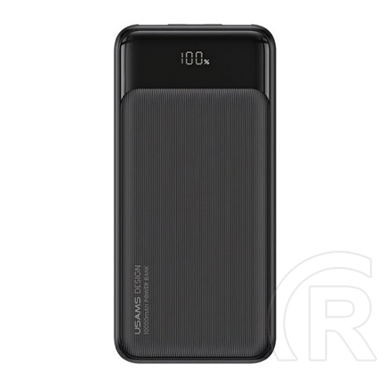 Usams cd-198 vésztöltő 2 usb+type-c aljzat (10000mah, 10w, gyorstöltő, led kijelző) fekete