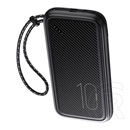 Usams cd150 vésztöltő 2 usb / type-c / microusb (10000 mah, 5v/2a, 37w, led jelző, kézpánt) fekete
