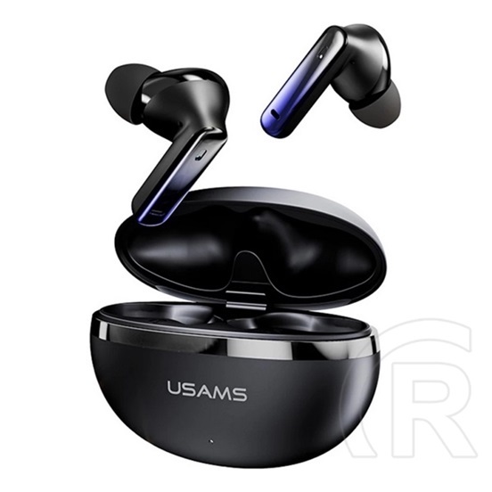 Usams echo e02 bluetooth fülhallgató sztereo (v5.3, tws, aktív zajszűrő + töltőtok) fekete