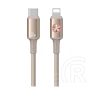 Usams iPhone 14 Plus  huan adatkábel (type-c - lightning, 30w, pd gyorstöltő, 120cm) titánszürke