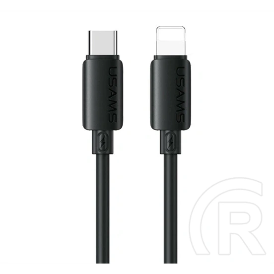 Usams iPhone 14 Plus  u98 adatkábel (type-c - lightning, 30w, gyorstöltő, 100cm) fekete
