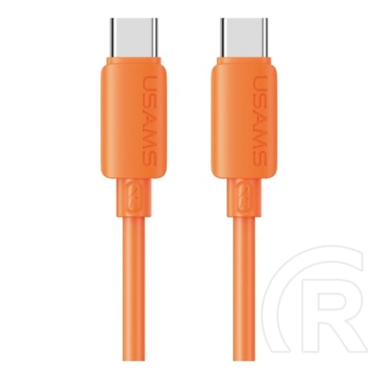 Usams iPhone 14 Plus  u98 adatkábel (type-c - lightning, 30w, gyorstöltő, 100cm) narancssárga