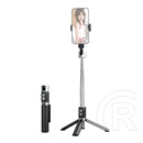 Usams mini szelfibot (tripod állvány, állítható, bluetooth távkioldó, 20-100cm, 4.7-7" méret) fekete