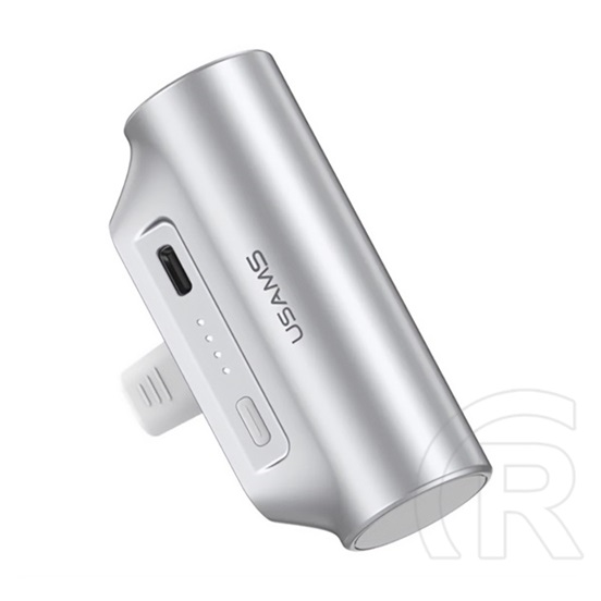 Usams pb79 vésztöltő type-c aljzat (3000mah, 2a, pd gyorstöltő, led jelzés, type-c csatlakozó) ezüst