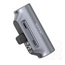 Usams pb79 vésztöltő type-c aljzat (3000mah, 2a, pd gyorstöltő, led jelzés, type-c csatlakozó) sötétszürke