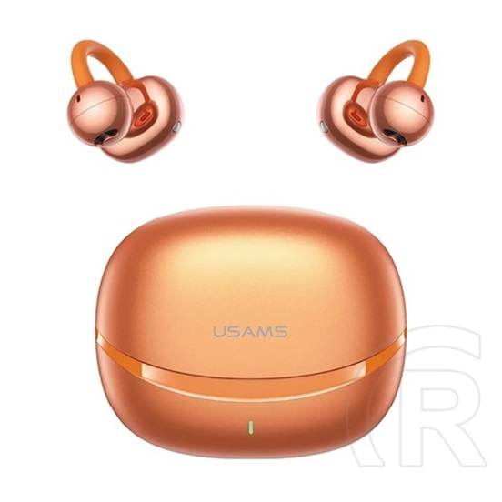 Usams r3 echo bluetooth fülhallgató sztereo(v6.0, tws, fülre csíptethető, zajszűrő, mikrofon+töltőtok)narancssárga