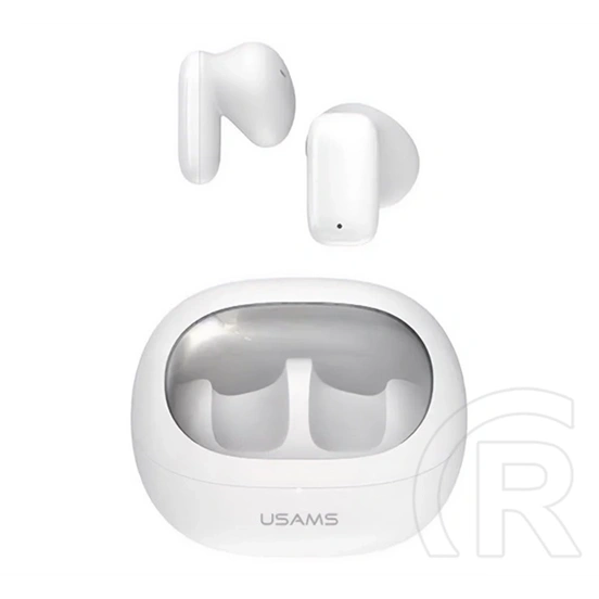 Usams twstd bluetooth fülhallgató sztereo (v5.3, tws, mikrofon + töltőtok) fehér