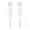 Usams u90 adatkábel (type-c - type-c, 60w, pd gyorstöltő, 100cm) fehér