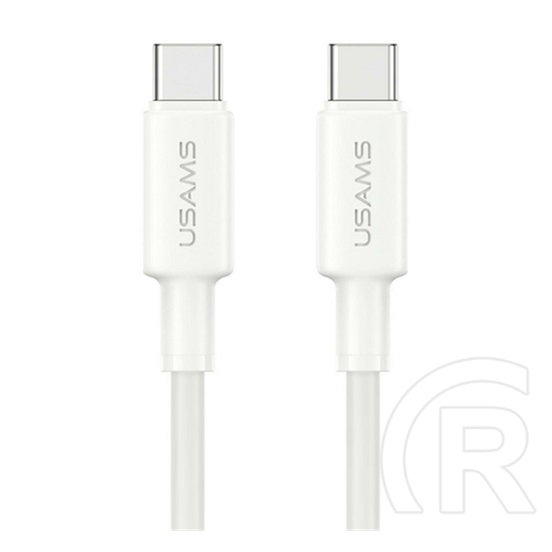 Usams u90 adatkábel (type-c - type-c, 60w, pd gyorstöltő, 100cm) fehér