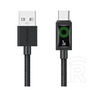 Usams u92 adatkábel (usb - type-c, 18w, gyorstöltő, 120cm) fekete