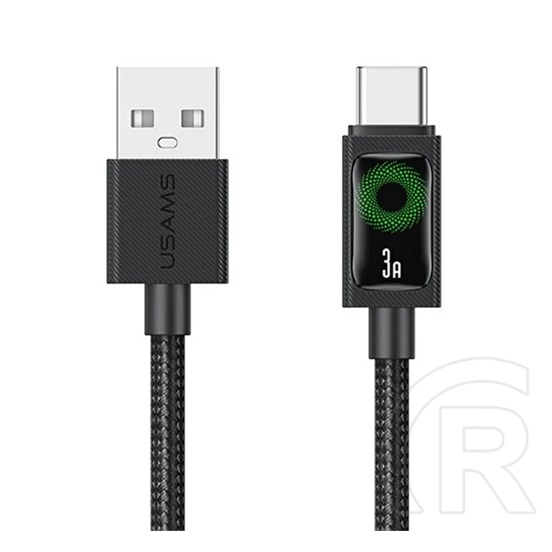Usams u92 adatkábel (usb - type-c, 18w, gyorstöltő, 120cm) fekete