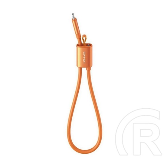 Usams u97 adatkábel (type-c - type-c, 60w, pd gyorstöltő, kézpánt, 30cm) narancssárga
