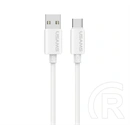 Usams u98 adatkábel (usb - type-c, 18w, gyorstöltő, 100cm) fehér