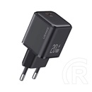 Usams x-ron hálózati töltő type-c aljzat (5v/3a, 20w, pd gyorstöltő) fekete