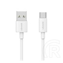 Usams yd series adatkábel (usb - type-c, 18w, 3a, gyorstöltő, 100cm) fehér