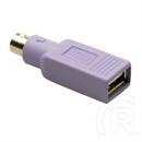 Value Keyboard PS/2 -> USB-A 2.0 M/F adapter lila