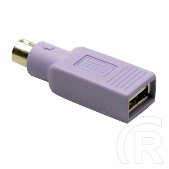 Value Keyboard PS/2 -> USB-A 2.0 M/F adapter lila