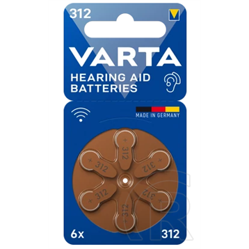 Varta Hallókészülék-elemek 312 BLI 6