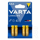 Varta Longlife mikro/ AAA/ LR03 elem BL4