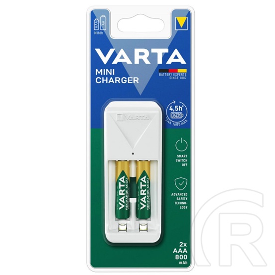 Varta Mini töltő + 2 db AAA 800 mAh akkumulátor