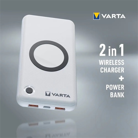Varta Portable Wireless Powerbank+vezeték nélküli töltő 20.000mAh