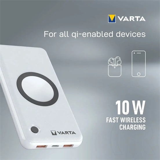 Varta Portable Wireless Powerbank+vezeték nélküli töltő 20.000mAh