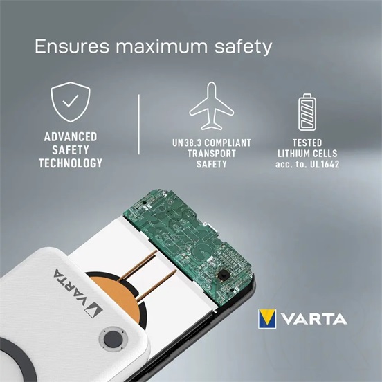 Varta Portable Wireless Powerbank+vezeték nélküli töltő 20.000mAh