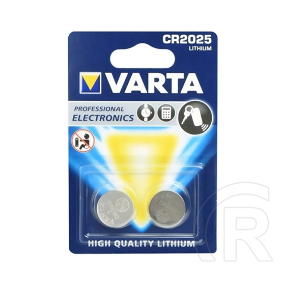 Varta gombelem (cr2025, 3v, lítium) 2db/csomag