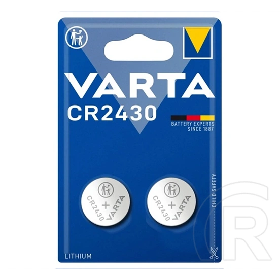 Varta gombelem (cr2430, 1.5v, li-ion) 2db/csomag