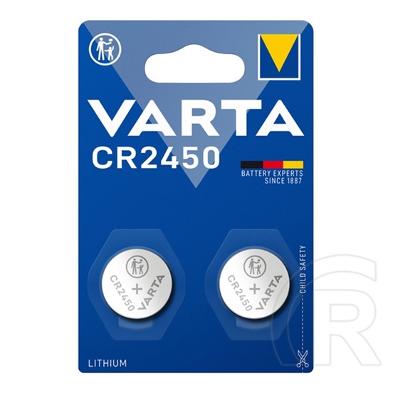 Varta gombelem (cr2450, 3v, lítium) 2db/csomag