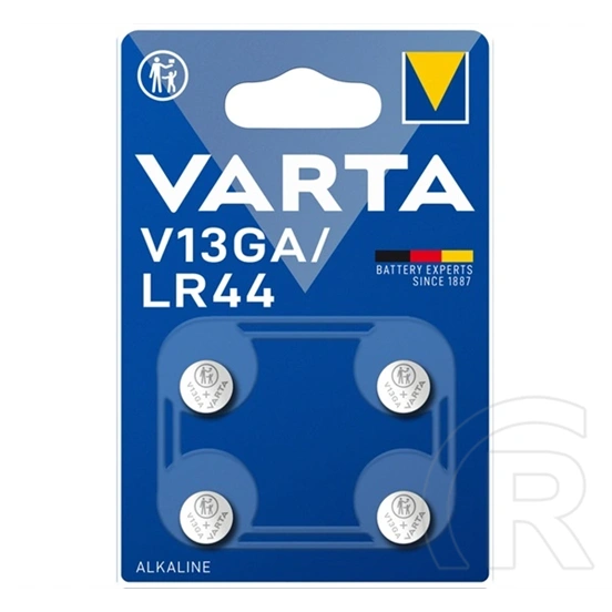 Varta gombelem (v13ga, lr44 / a76 / ag13, 1.5v, alkáli) 4db/csomag