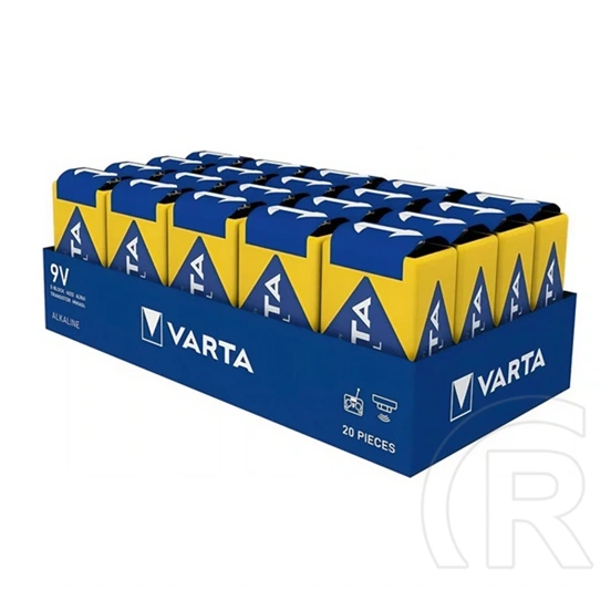 Varta industrial pro tartós elem (6lr61, 9v, alkáli) 20db/csomag