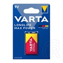 Varta longlife max power tartós elem (6lr61, 9v, alkáli) 1db/csomag