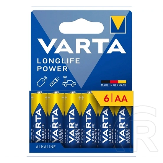 Varta longlife power tartós elem (aa, lr6, 1.5v, alkáli) 6db/csomag