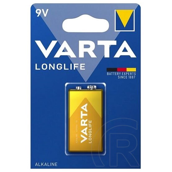 Varta Longlife tartós alkáli elem (9V/6LR61, 1db)
